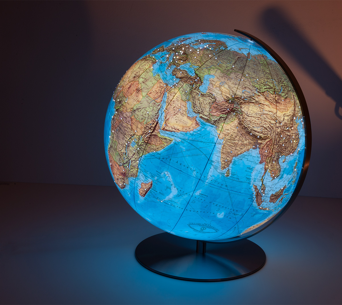 COLUMBUS DUO Regent Desktop Globe with Decorative Stones